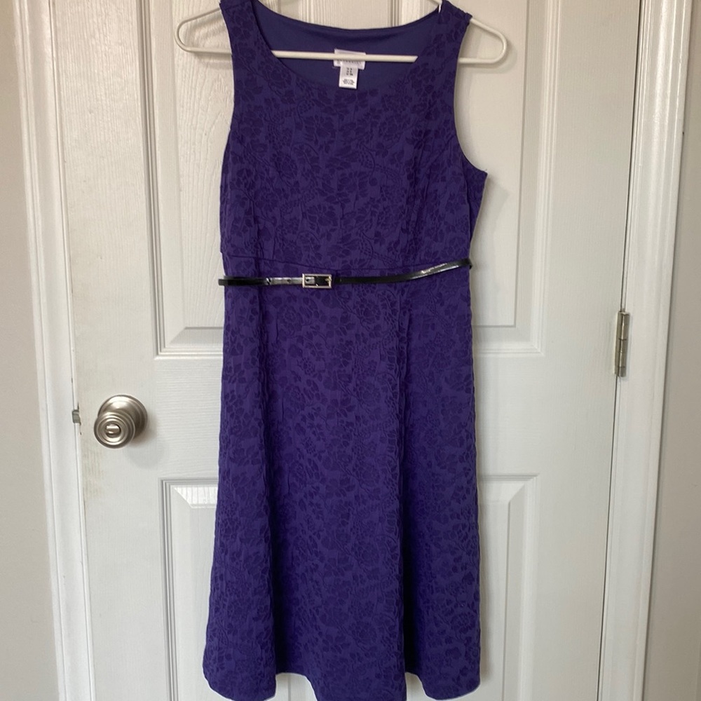 Purple Belted Dress